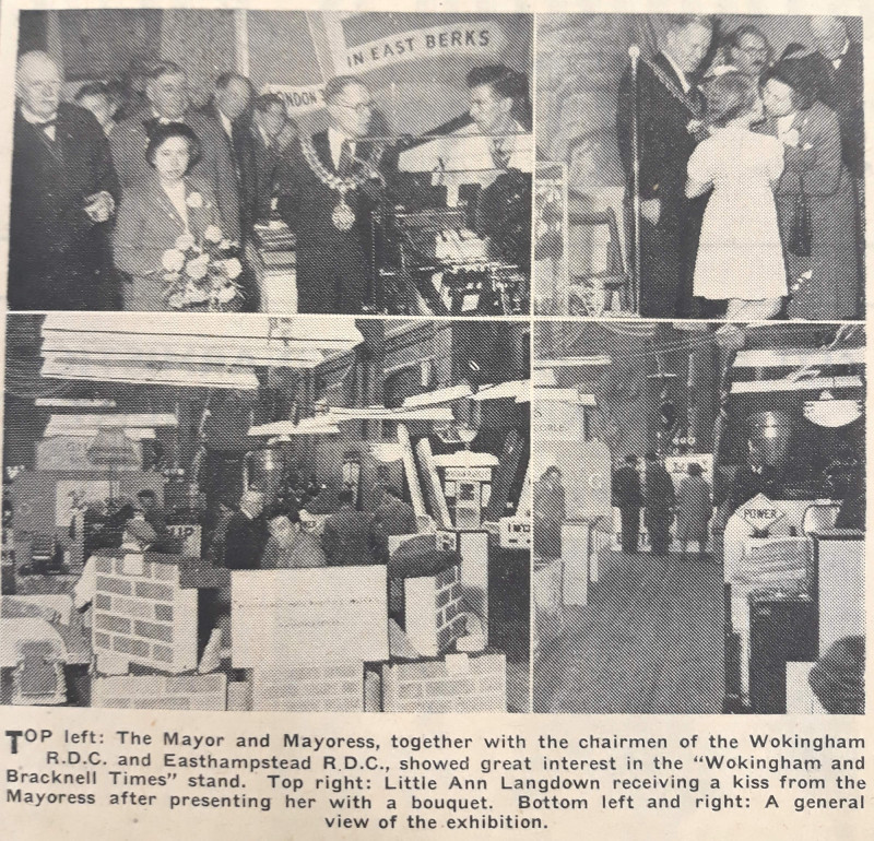 Images of the Wokingham Industries Exhibition in the Wokingham and Bracknell Times 1951