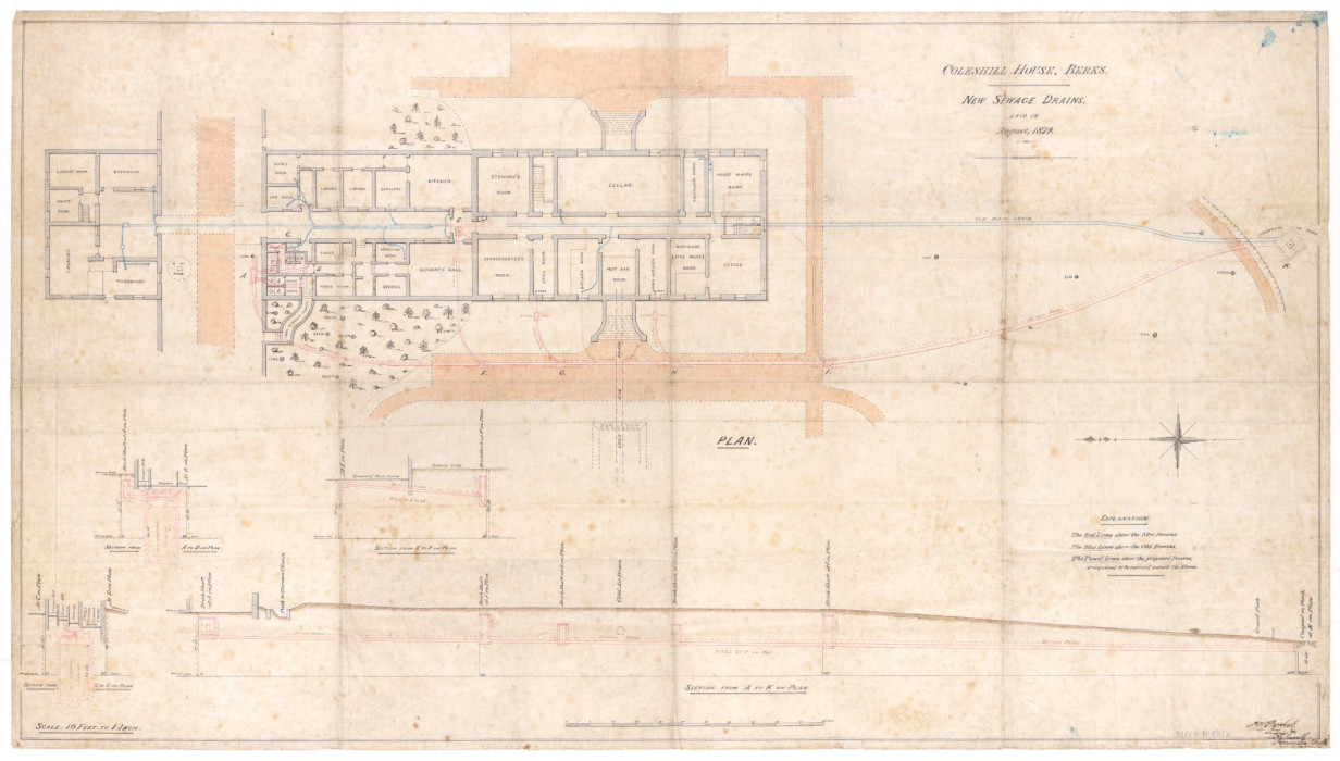 Plan drawing of Coleshill House ref. D/EPB/P88/3