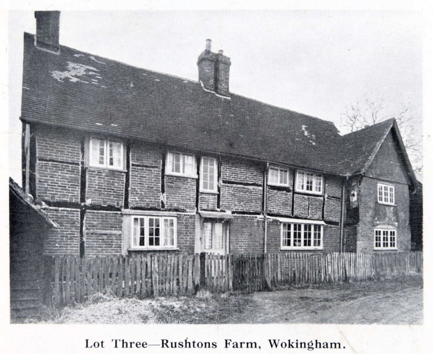 House from Rushtons Farm, Wokingham, 1935 ref. D/EX2954