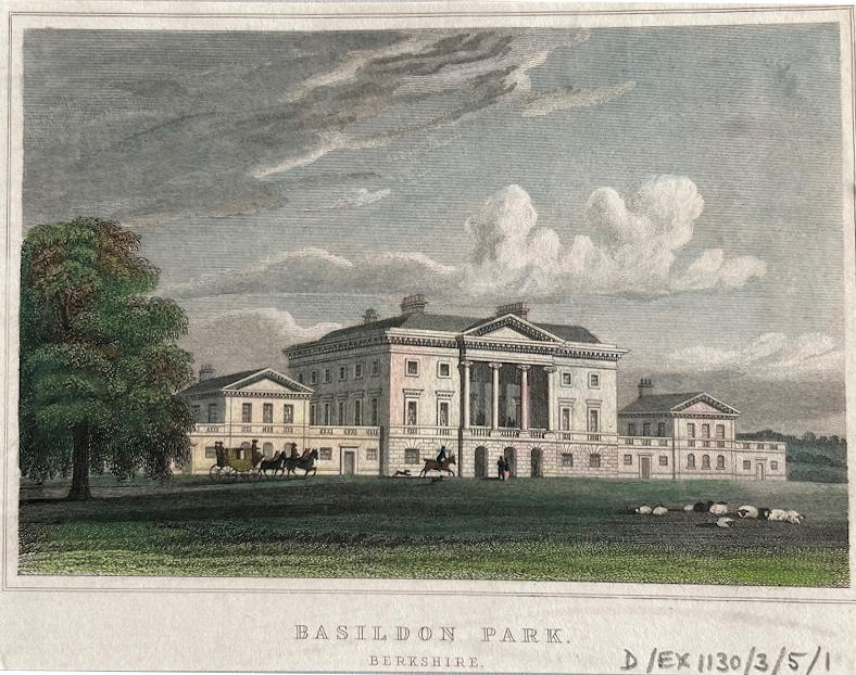 Print showing Bailsdon Park, Berkshire. Reference written D/EX1130/3/5/1