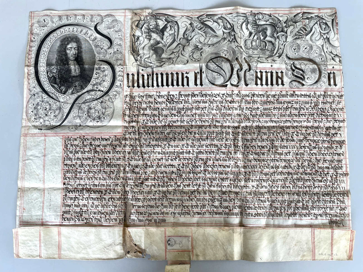 Exemplification of a common recovery deed, 1689 ref. D/EZ213/2/1