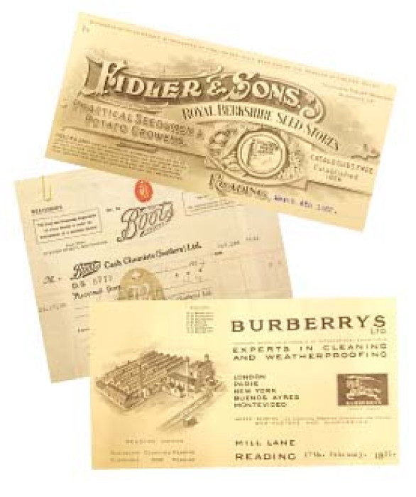Receipts from 1920s ref. D/EZ186